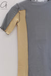 BASERANGE Ruffled Ribbed Cotton T-shirt BAS-TTO3-RB-SP25-HDJLMJH Bowknot Blue/Hen Yellow TTO3-RB-000